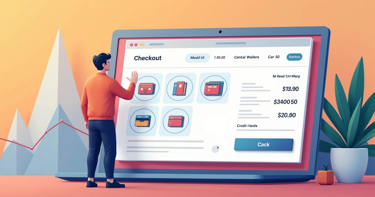 Conceito de pagamentos escaláveis em uma loja online Shopify