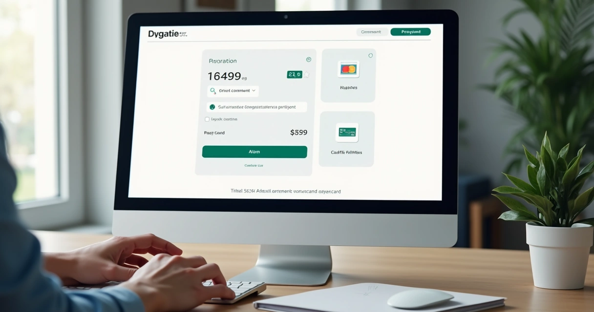 Vários meios de pagamento lado a lado em ambiente digital 