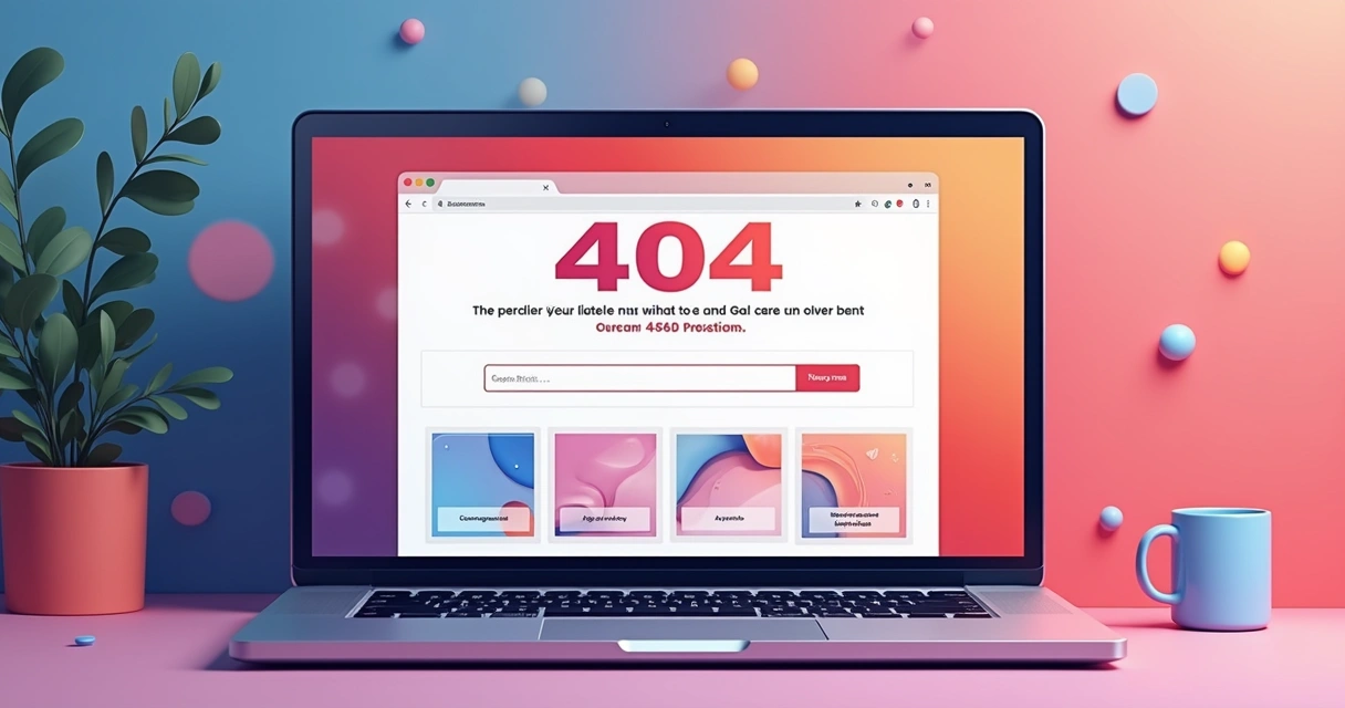 Página 404 personalizada com opções de navegação 