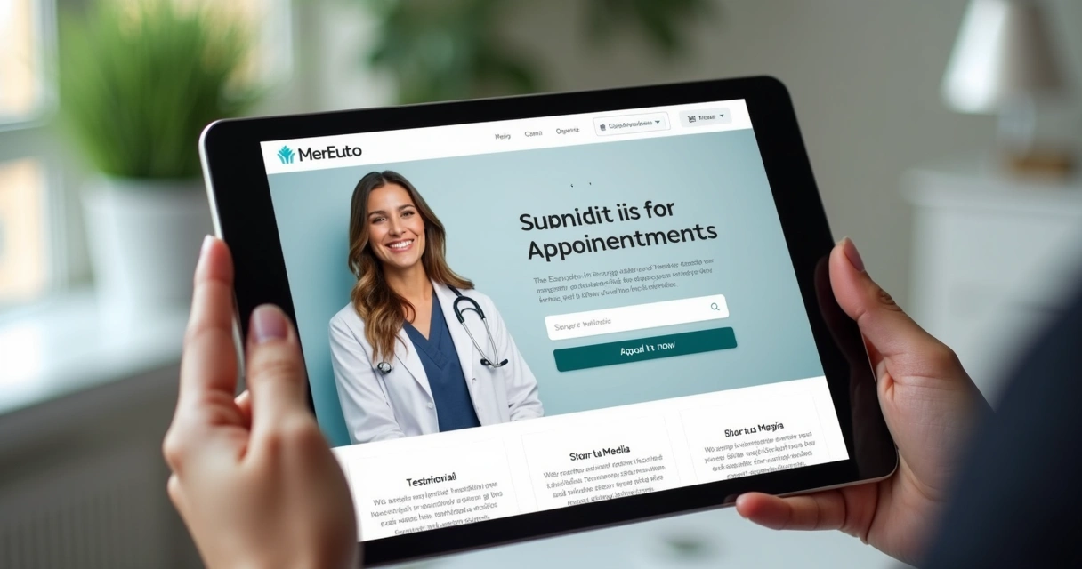 Página para agendamento de consulta médica digital 