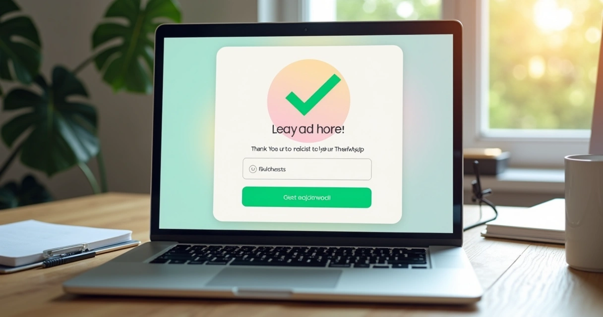 Confirmação de cadastro, agradecimento, instruindo redirecionamento para WhatsApp 