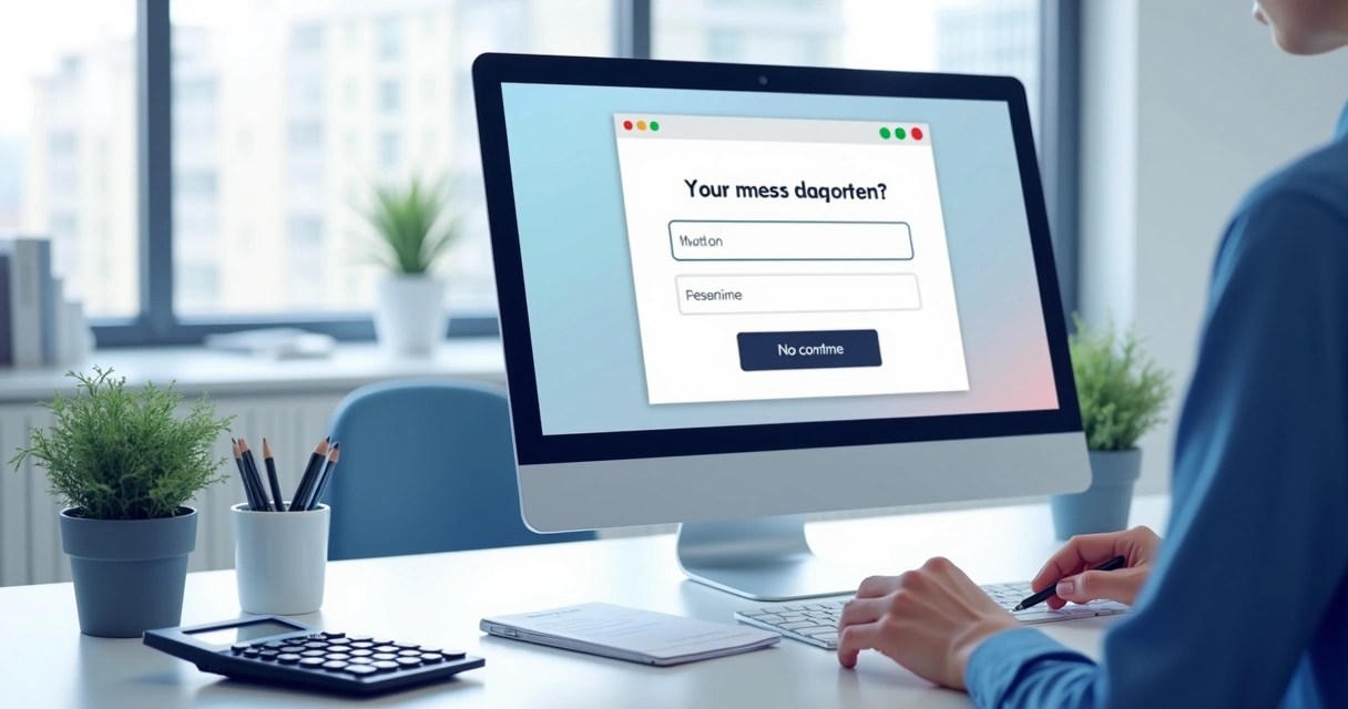 Formulário simples de página de captura para contabilidade 