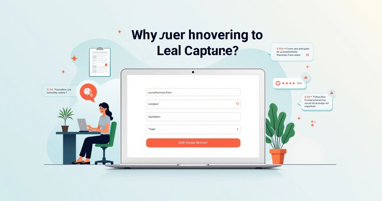 Formulário simples em destaque em uma landing page 