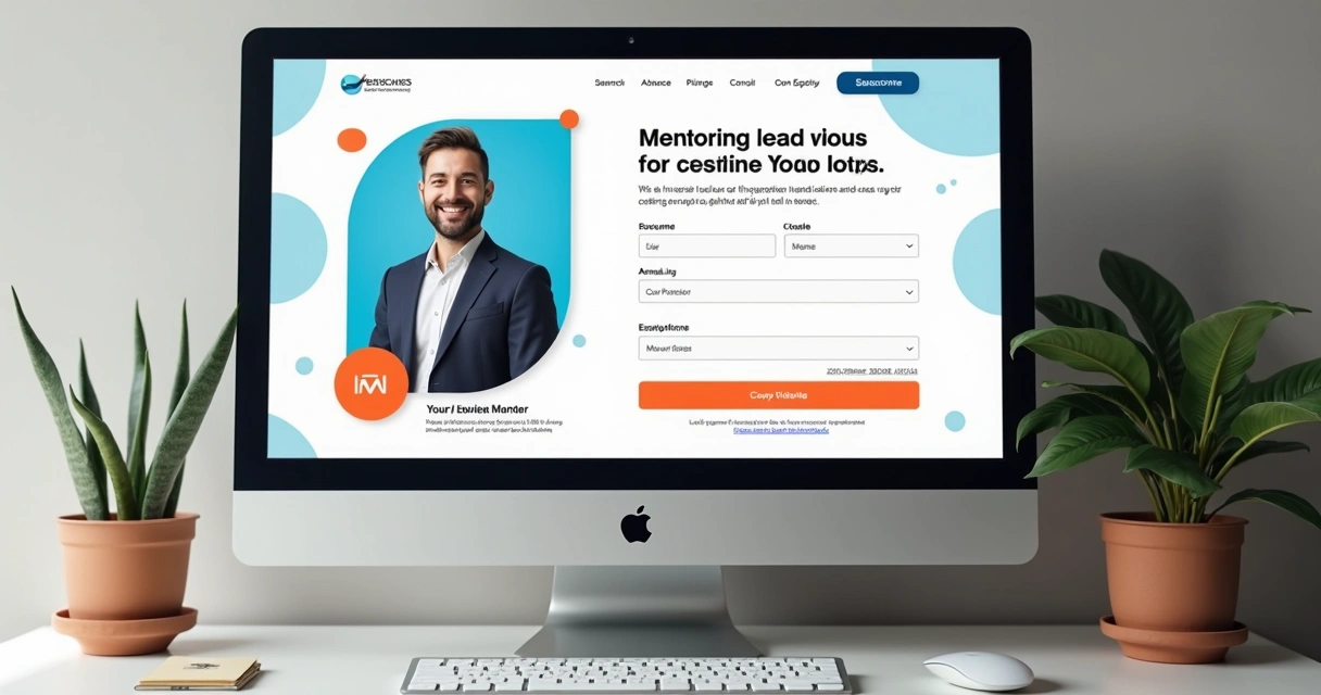 Exemplo de landing page para captação de leads de mentoria 