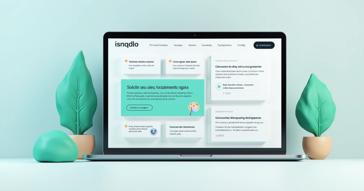 Página de site mostrando depoimentos de clientes e banners de chamada para ação. 