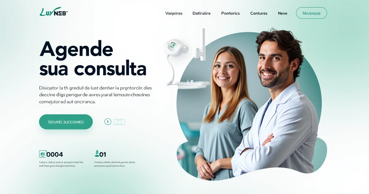 Landing page de clínica odontológica com destaque para agendamento fácil 