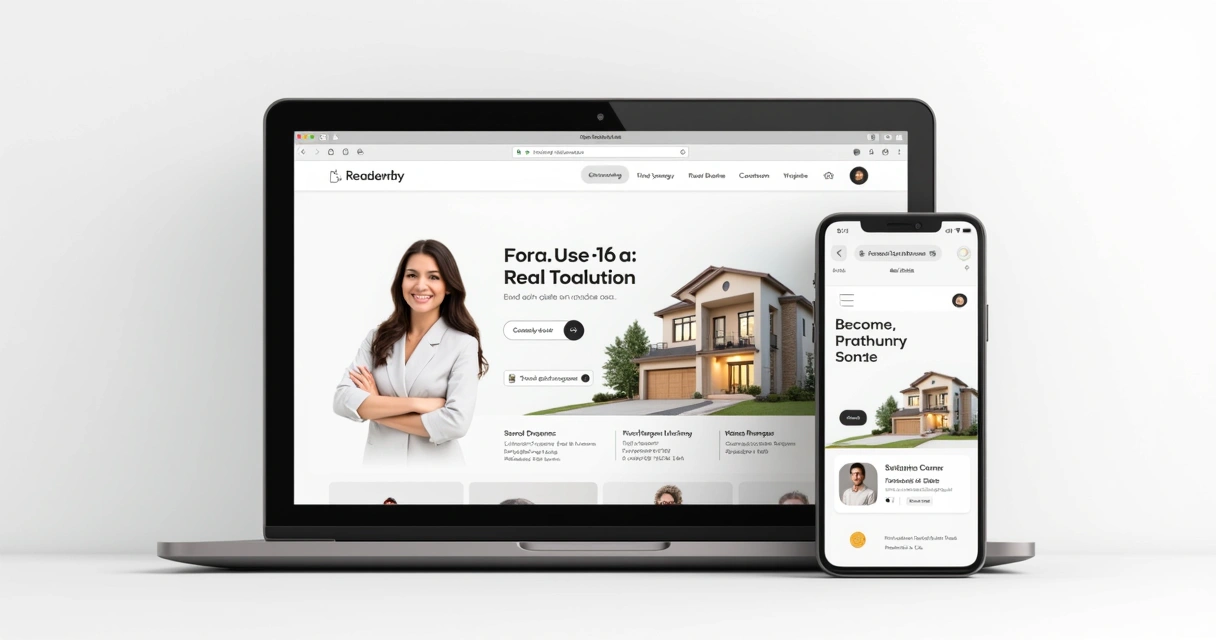 Página de destino exclusiva de corretor imobiliário 
