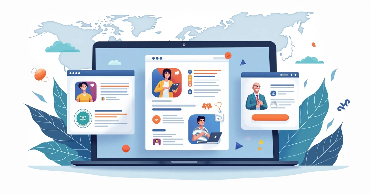 Landing page mostrando conteúdo diferente conforme a origem do visitante. 