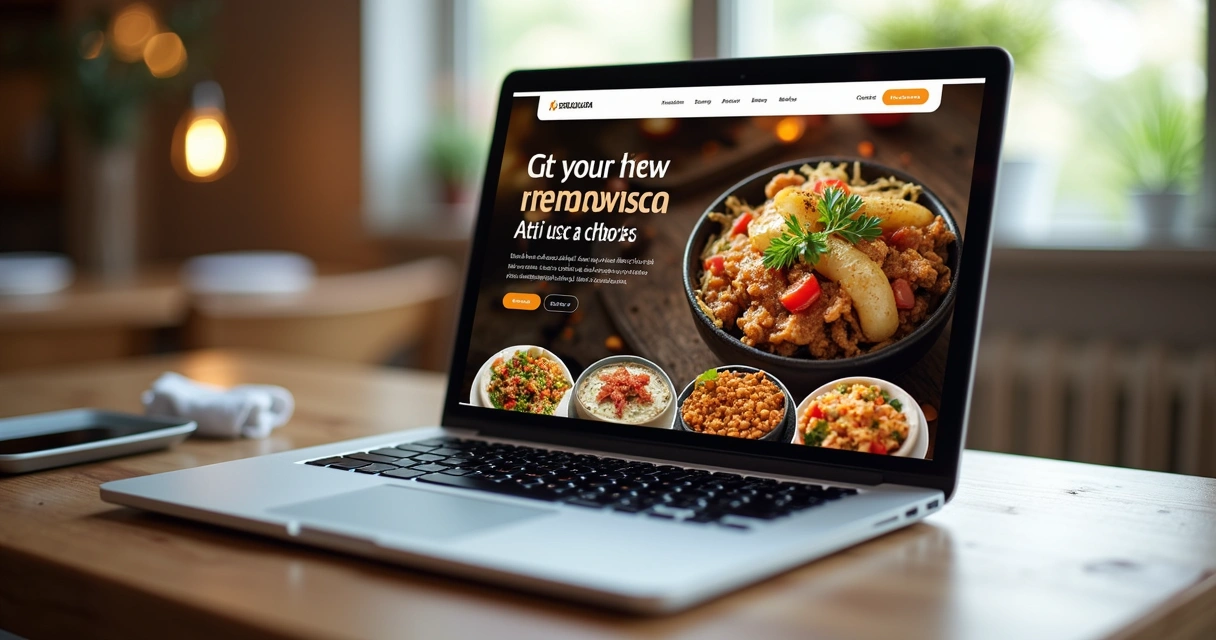 Exemplo de landing page de restaurante local 