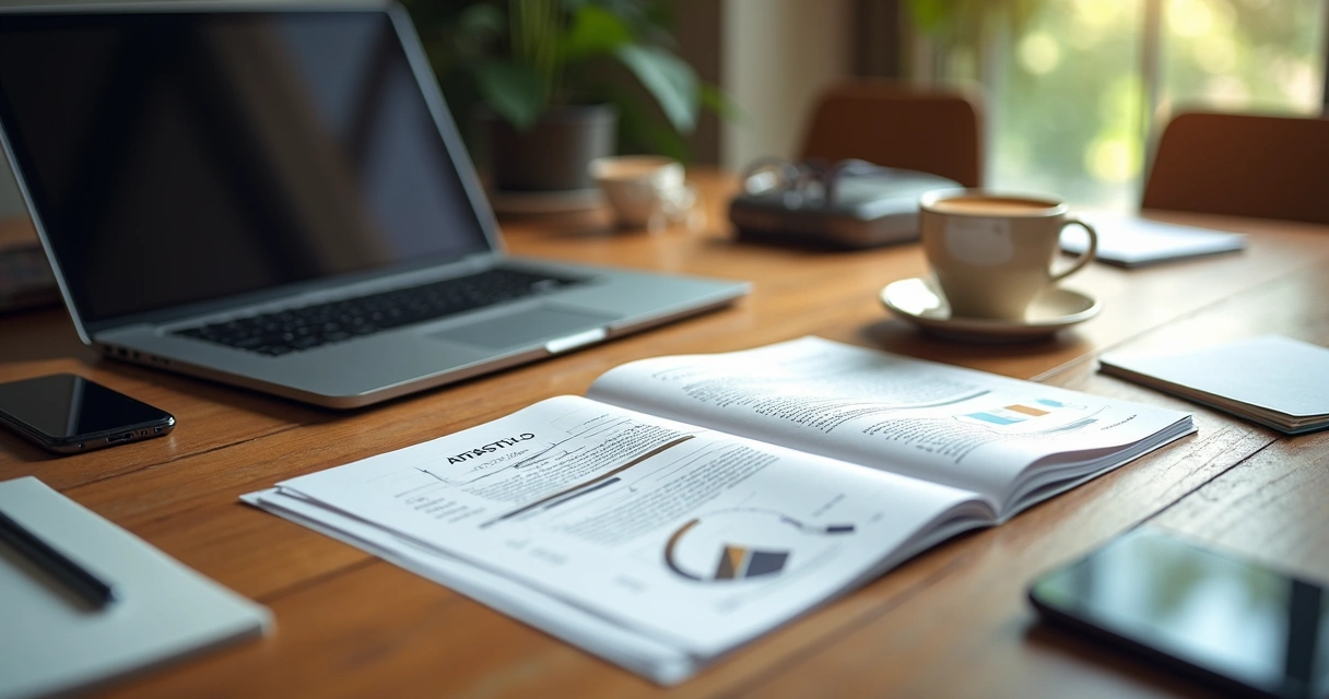 Relatório GTmetrix aberto em notebook na mesa