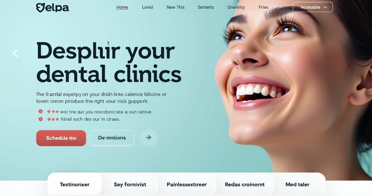 Página de agendamento de implante dentário destacando depoimentos e atendimento sem dor 