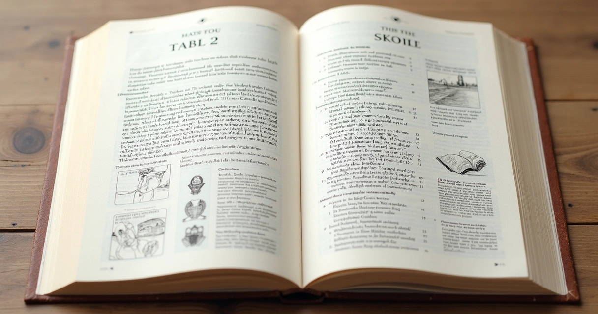 Página interna de livro com ilustrações, sumário e notas de rodapé 