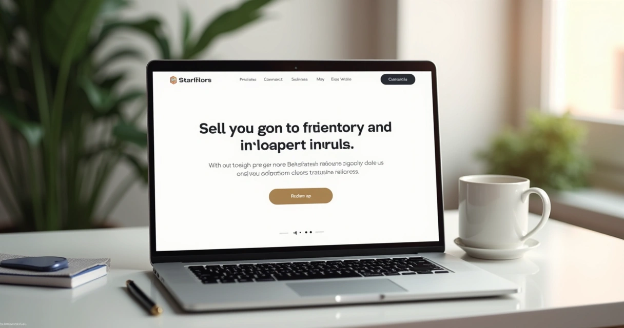 Landing page limpa e minimalista com botão de destaque