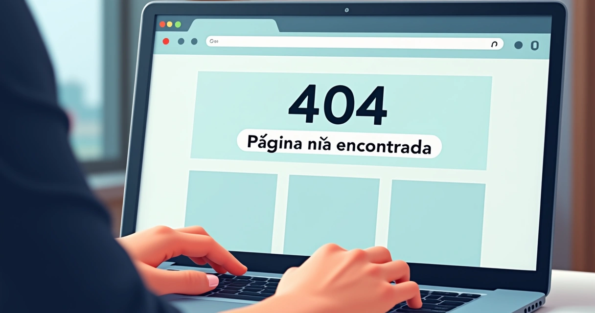 Navegador exibindo mensagem de página não encontrada 