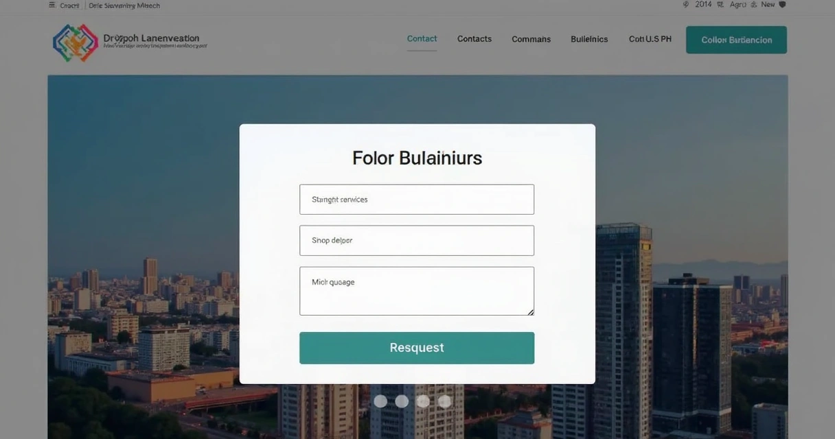 Página de solicitação de orçamento para serviço local 
