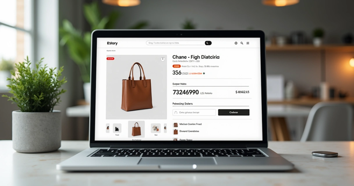 Página de produto com EAN destacado em um marketplace 