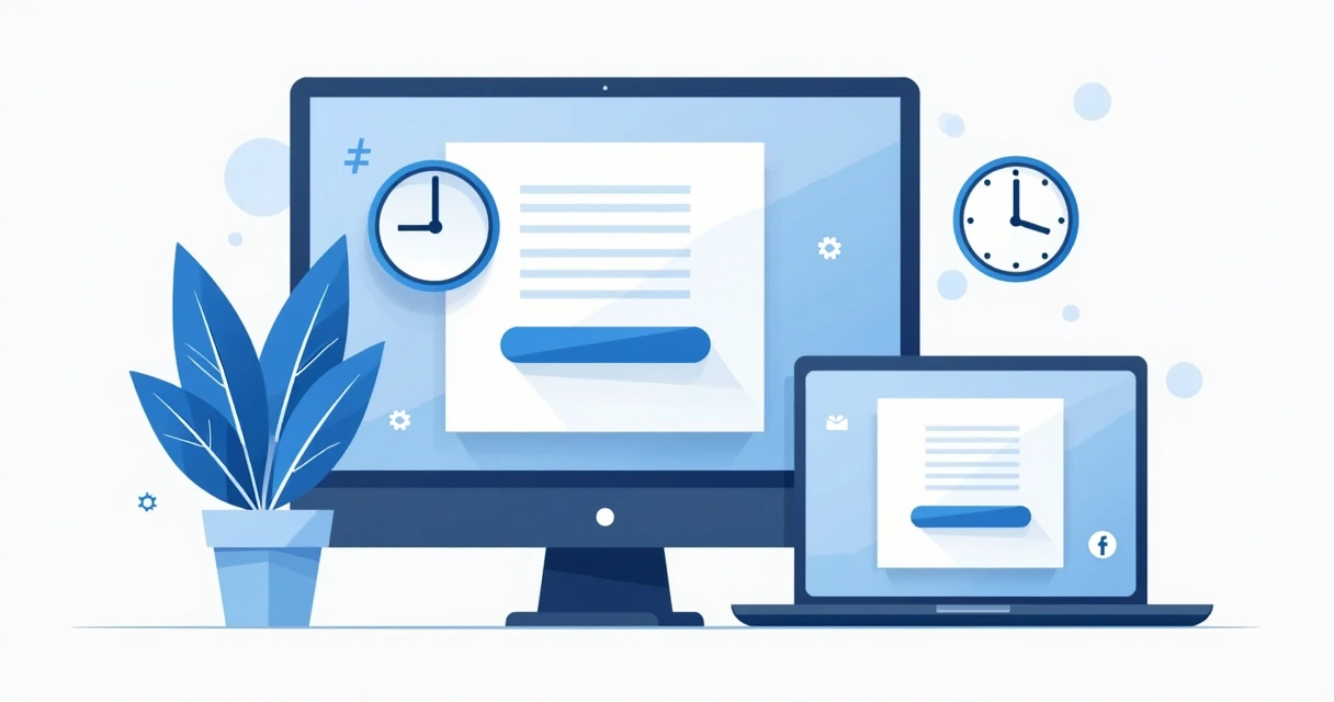 Ilustração de página de captura de leads carregando rapidamente no desktop e no celular 