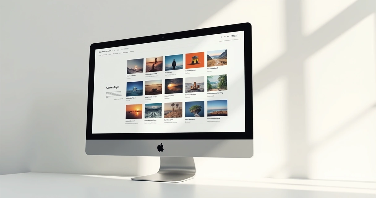 Página digital apresentando projetos de portfólio 