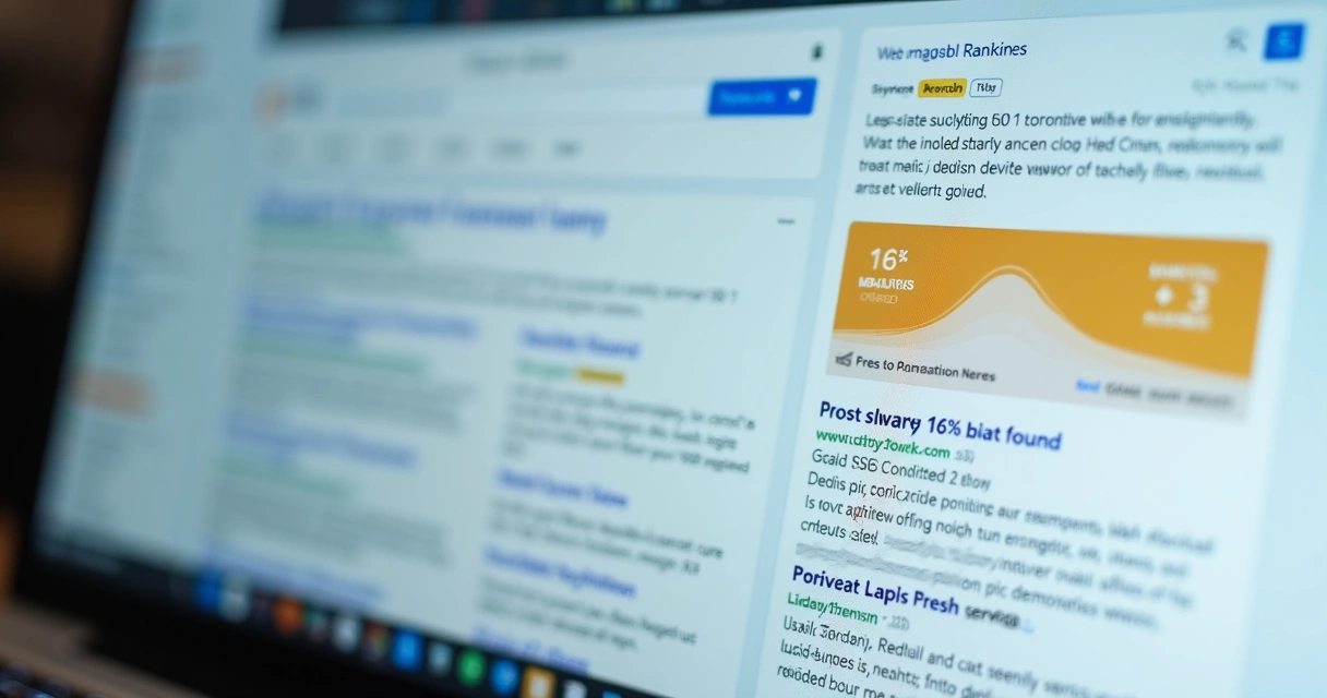 Página de site empresarial exibindo posicionamento em SEO 