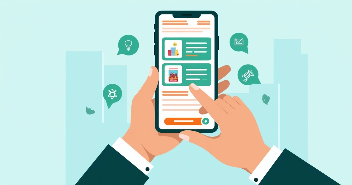 Página de vendas exibida na tela de um smartphone 