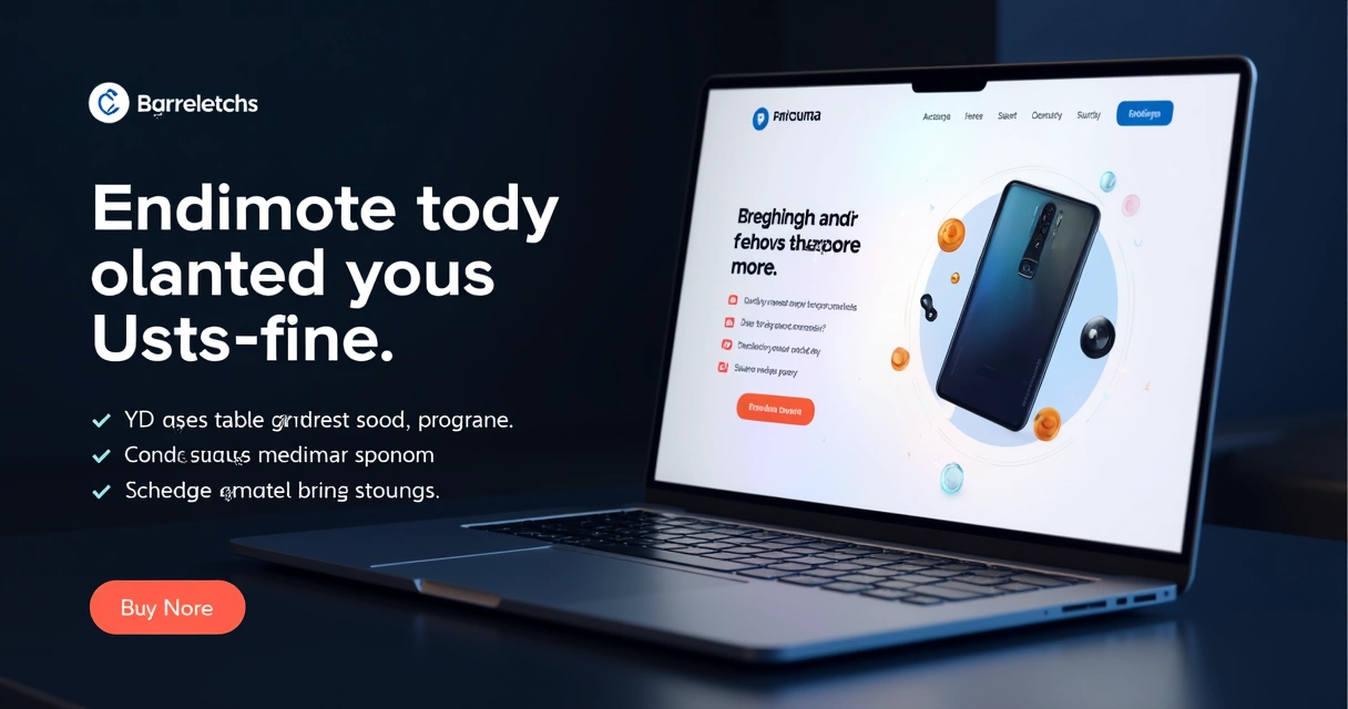 Página de vendas com imagem de produto, texto persuasivo e botão de compra destacado. 