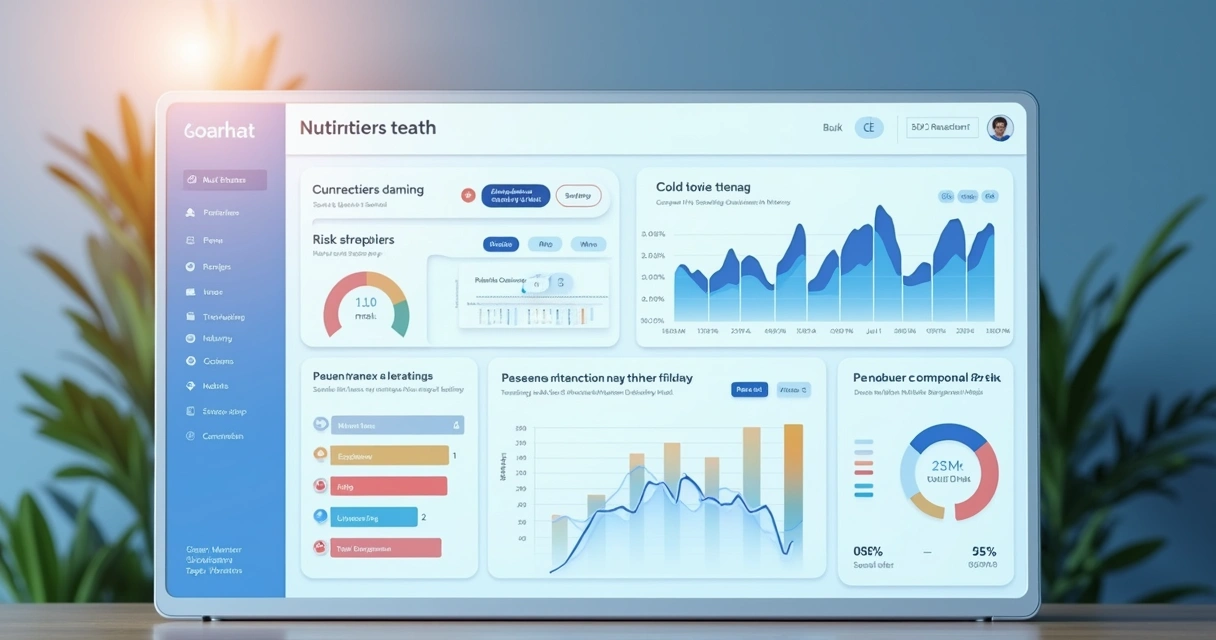 Painel digital com gráficos de acompanhamento comportamental 