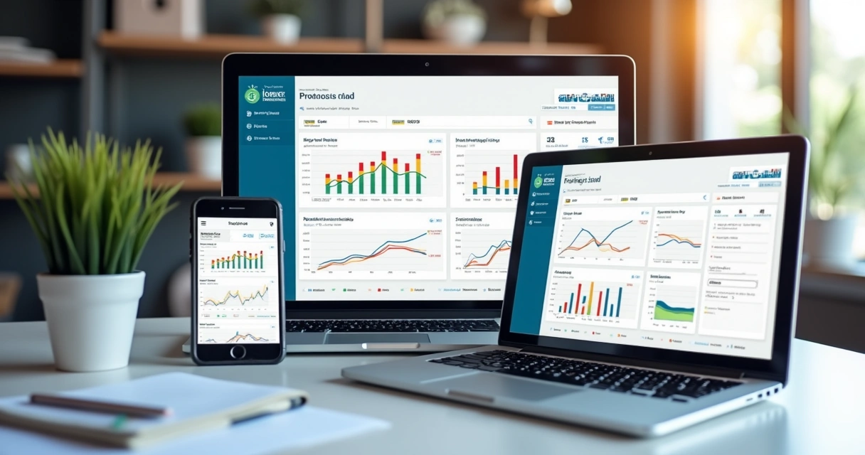 Painel digital de acompanhamento de vagas de emprego com vários dispositivos