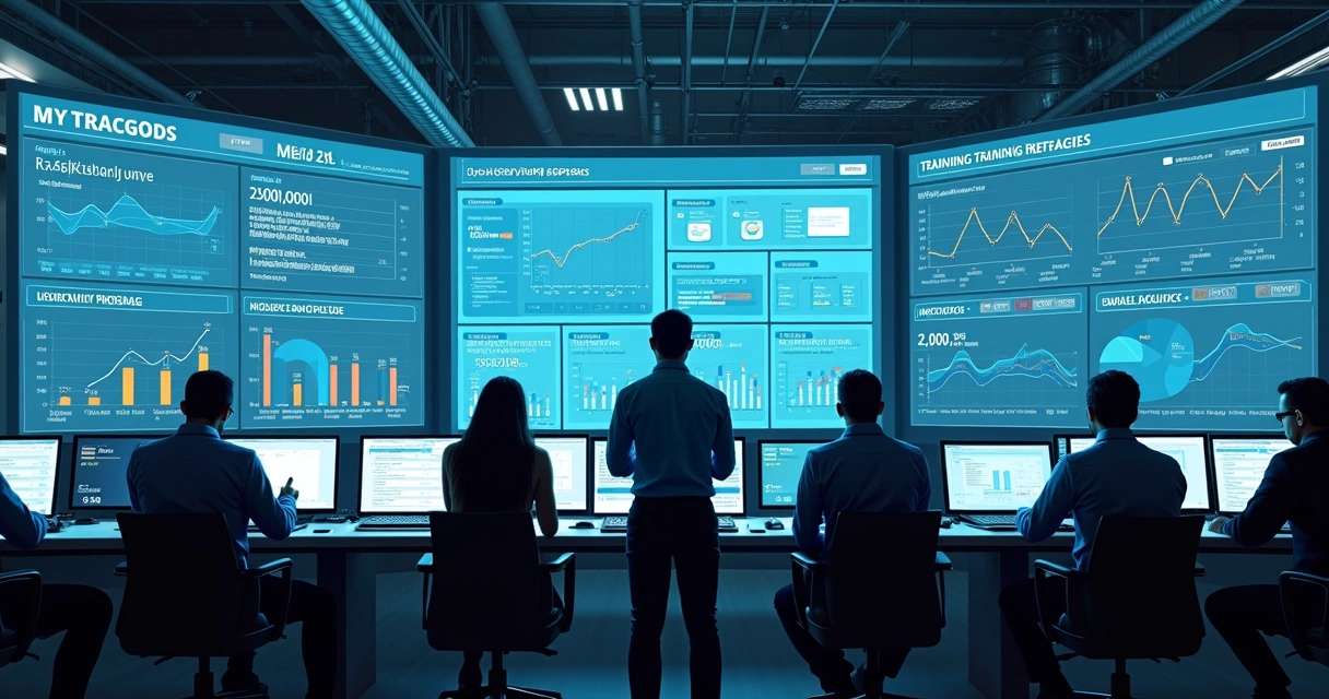 Painel digital com métricas de adoção em ambiente industrial 