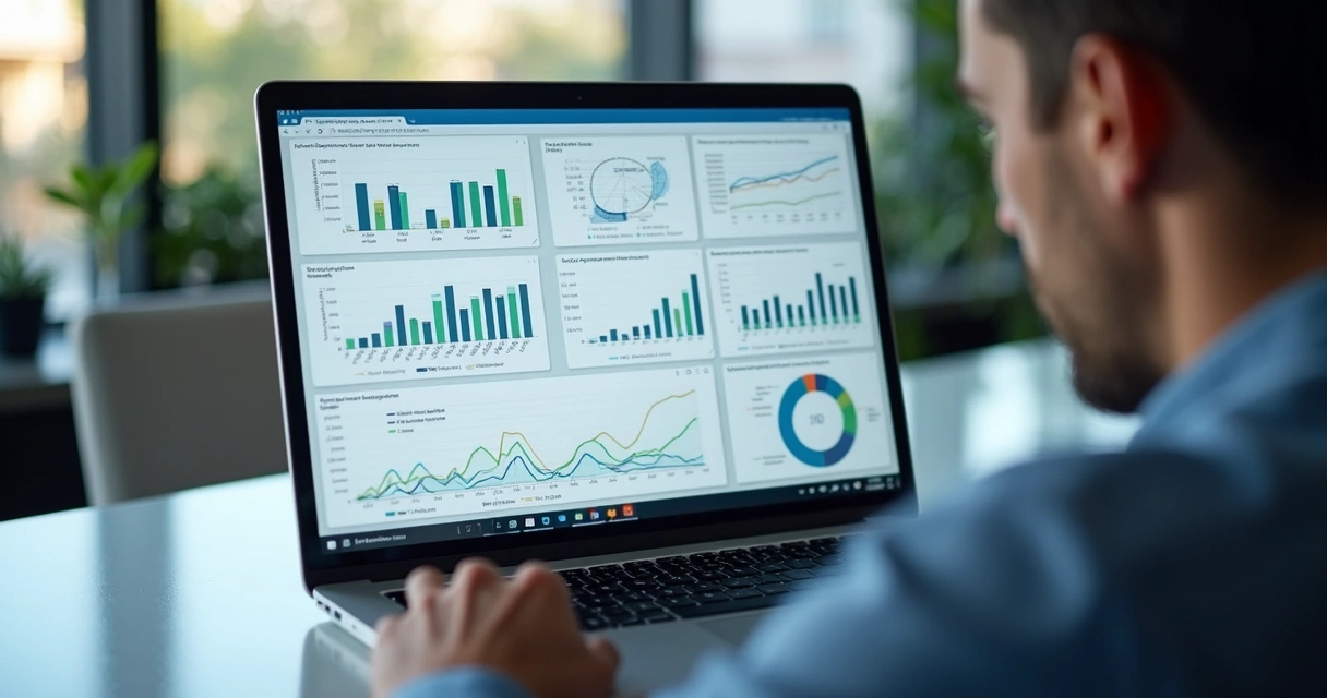 Painel digital mostrando vendas, comissões e relatórios de afiliado 