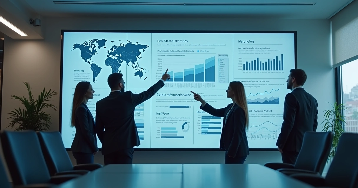 Dashboard digital de análise de dados imobiliários 