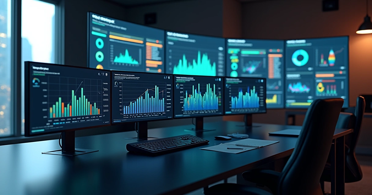 Painel digital de análise de inadimplência com gráficos em destaque 
