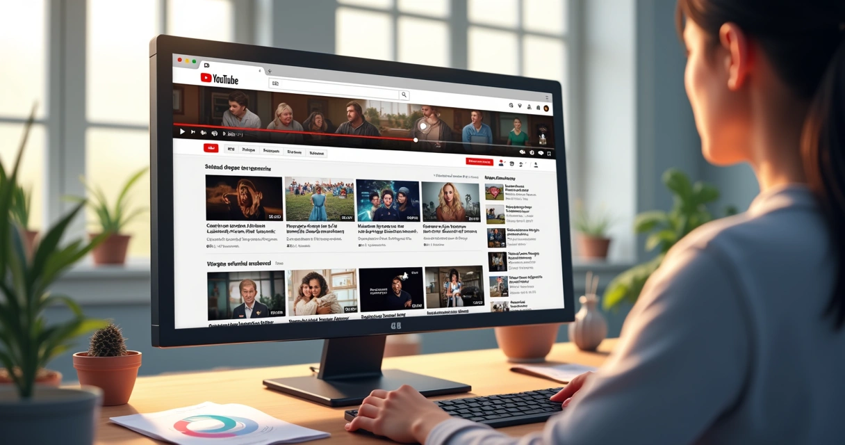 Painel mostrando anúncios personalizados no YouTube 