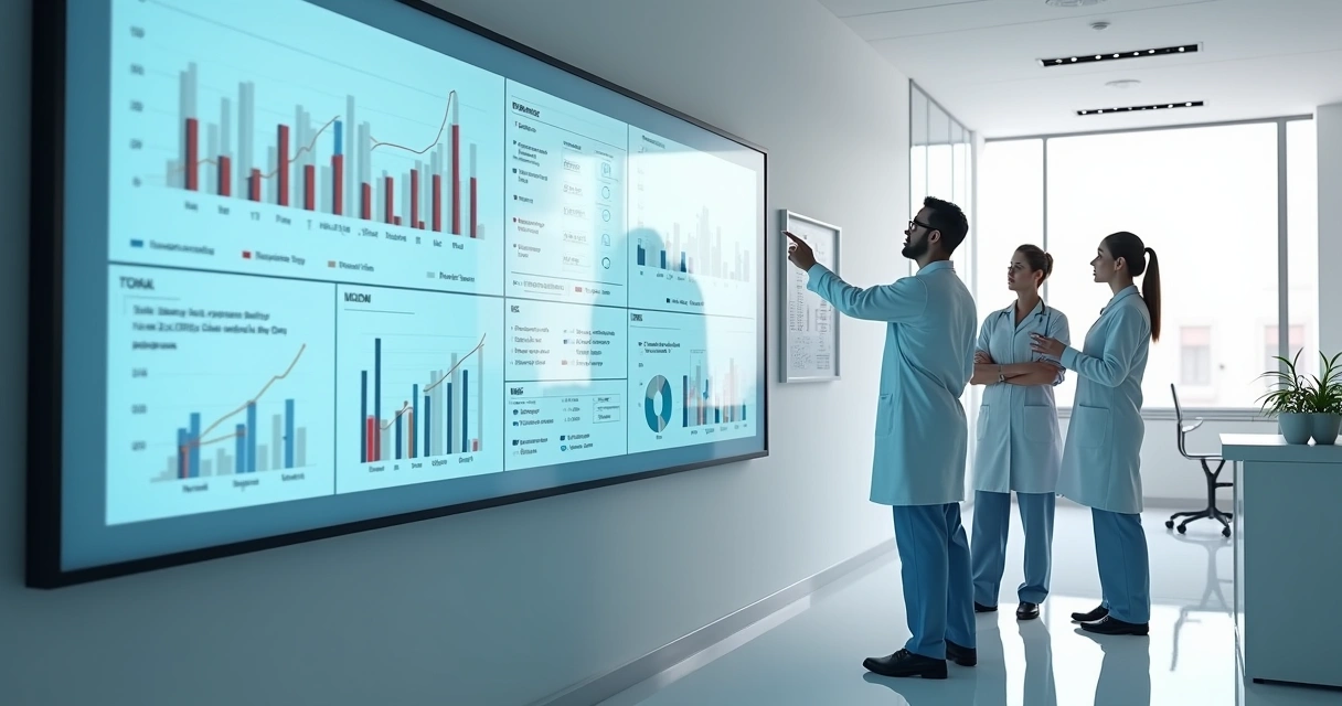 Painel de atendimento visual com informações em tempo real. 