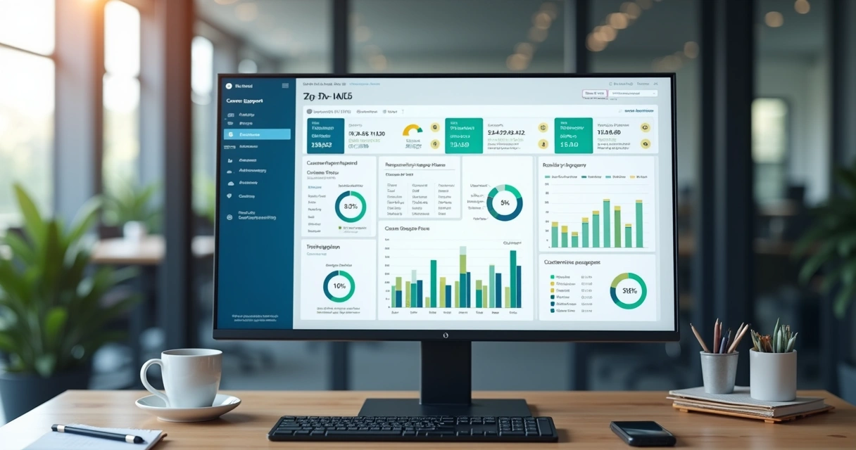 Zoho Desk - Painel de atendimento com tickets e métricas 