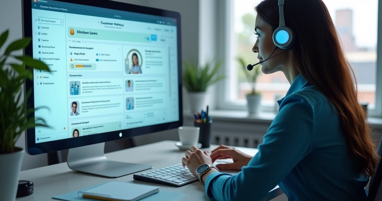 Painel de atendimento com dados e conversa personalizada 