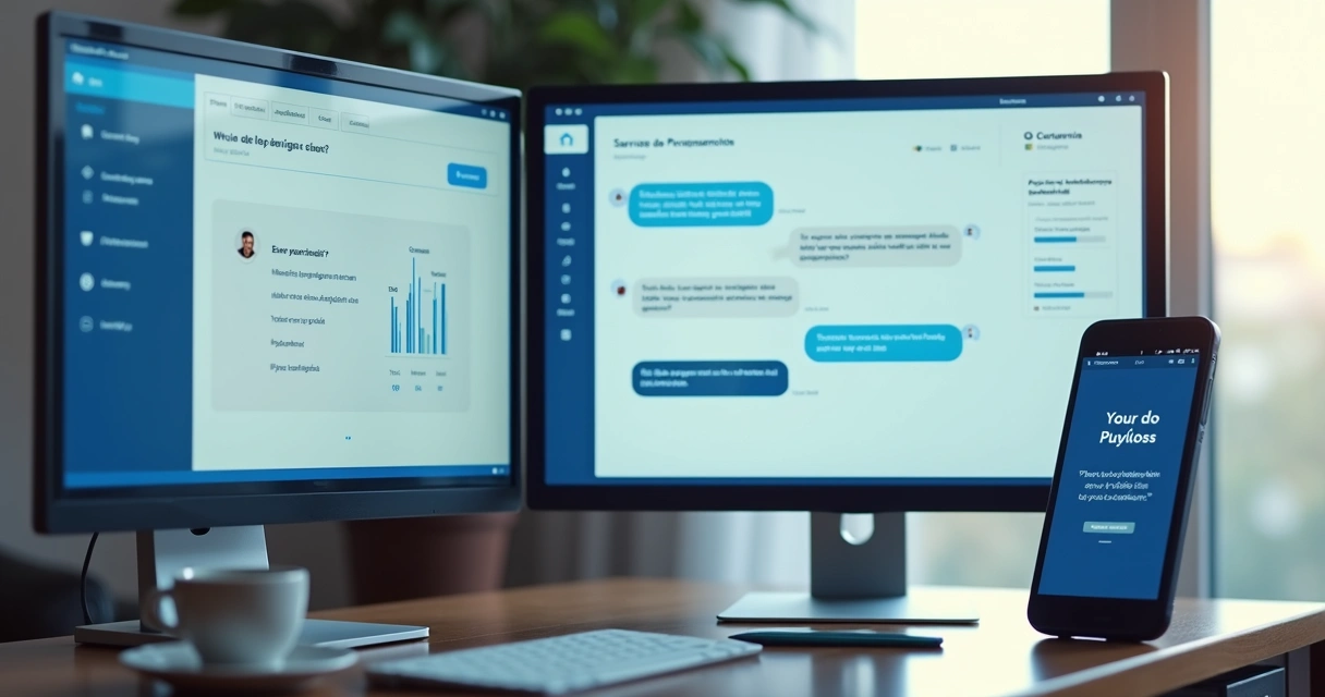 Dashboard with an AI agent responding to messages in real-time