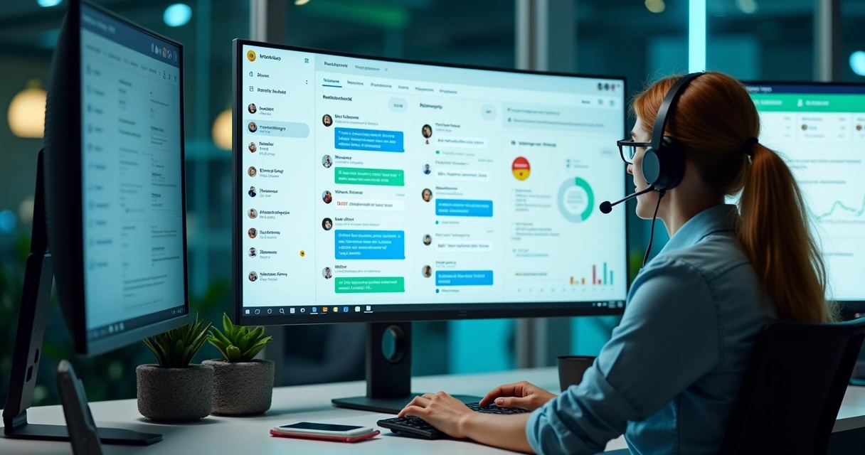 Painel de atendimento com conversas centralizadas em vários canais 