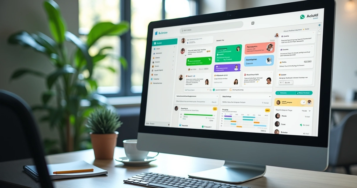 Painel com conversas integradas de WhatsApp, Instagram e Messenger 