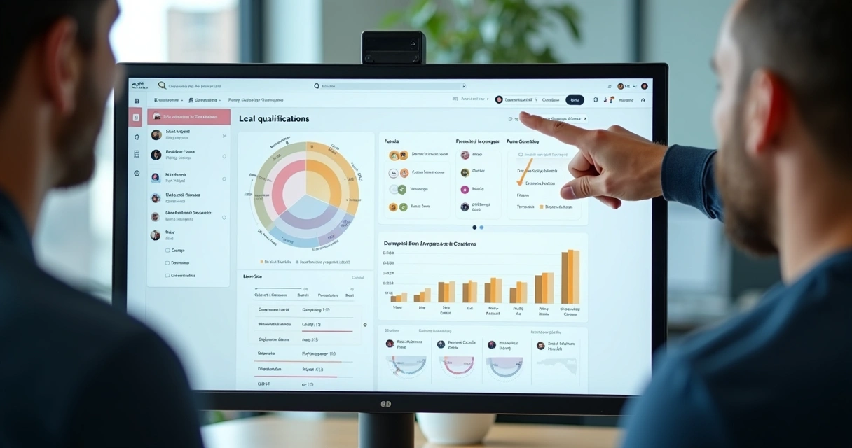 Painel com dados de atendimento e qualificação de leads 