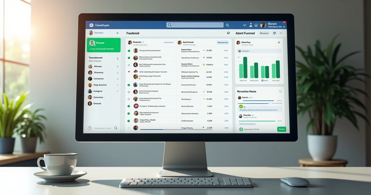 Painel de atendimento omnicanal com conversas e funil de vendas