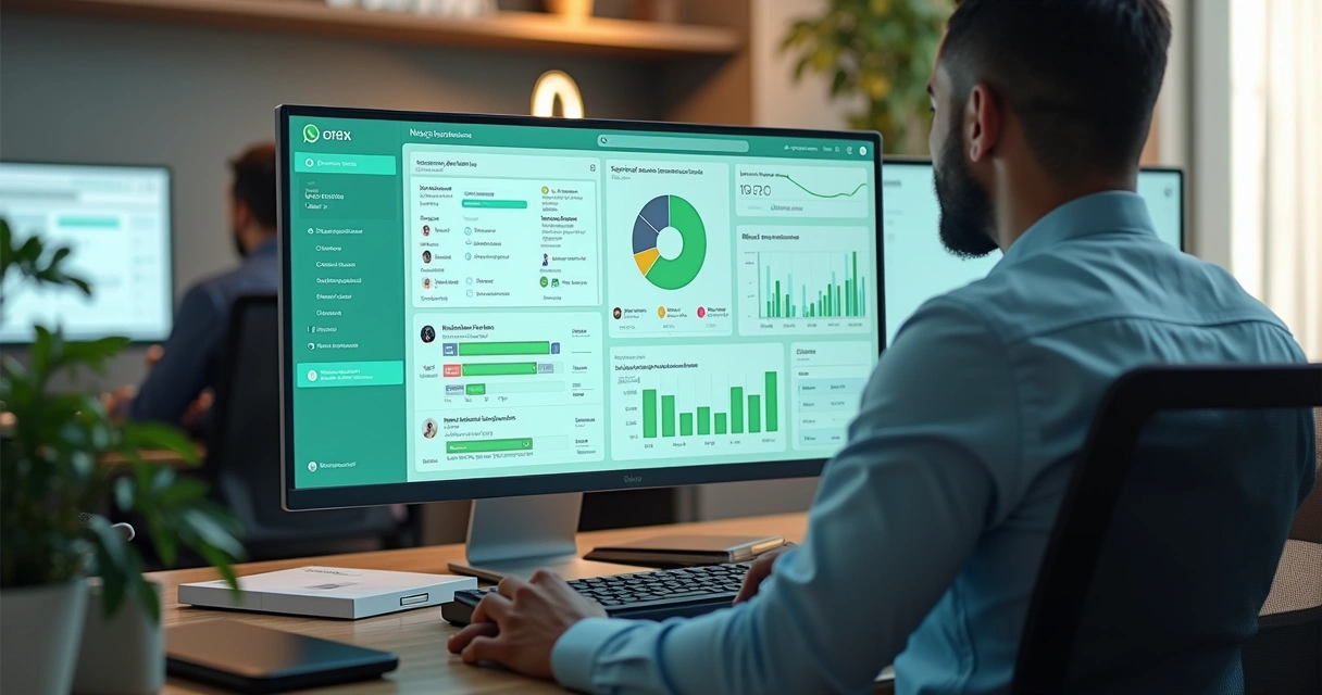 Painel com métricas de atendimento e conversas em múltiplos canais