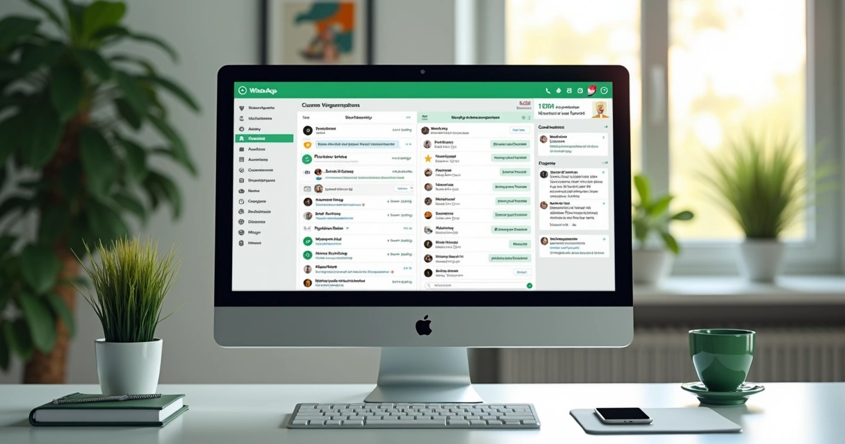 Painel com conversas de atendimento e métricas em tempo real 
