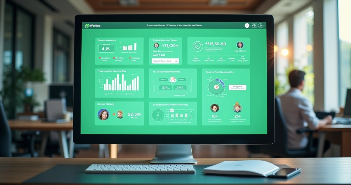 Painel omnichannel com métricas de resposta no WhatsApp