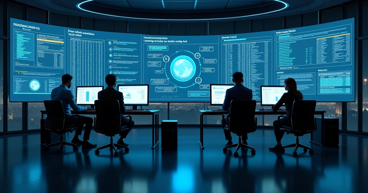 Dashboard de auditoria exibindo trilha de atividades em dados empresariais 