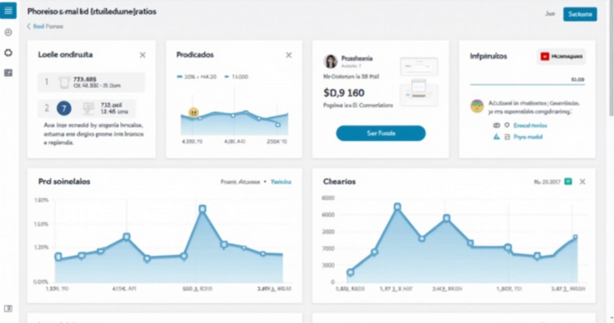 Painel de automação de e-mails da plataforma ComvertX com relatórios na tela 