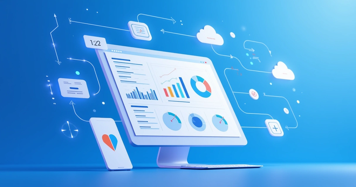 Painel digital de automação de marketing 