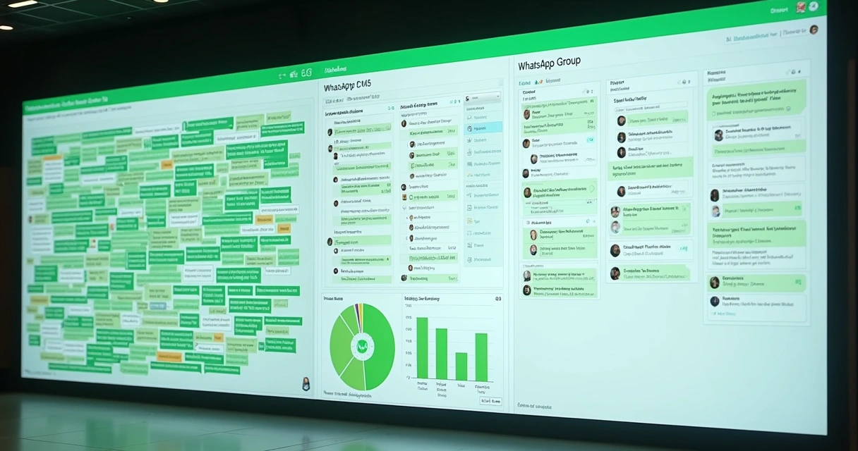 Painel de automações gerando relatórios de mensagens do WhatsApp 