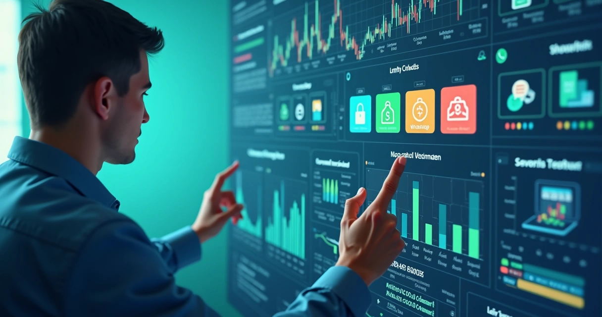 Painel digital mostrando automação de atendimento condominial 