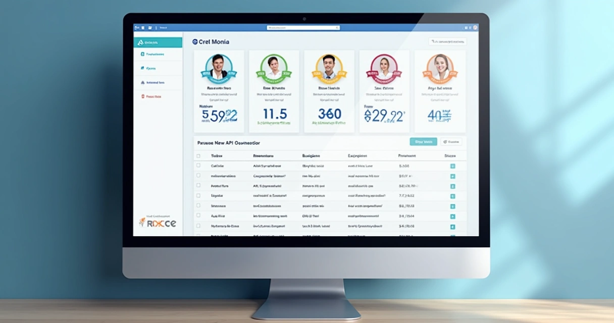 Painel digital mostrando dossiê de crédito automatizado com integrações de APIs