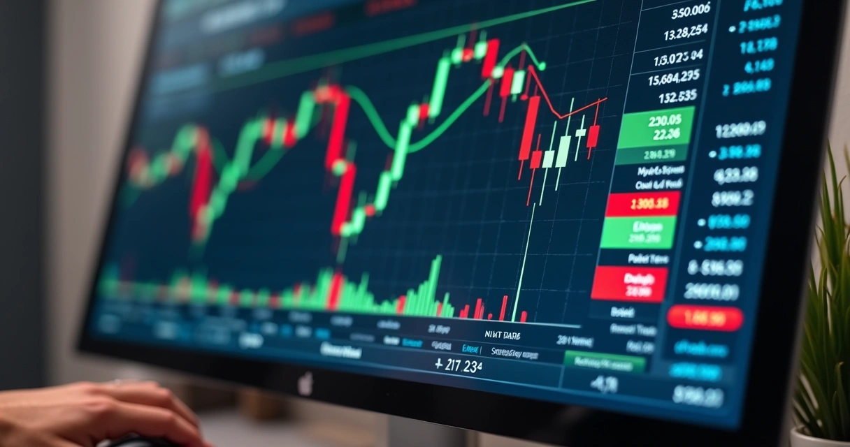 Painel de software de backtest mostrando gráfico e resultados de operações 